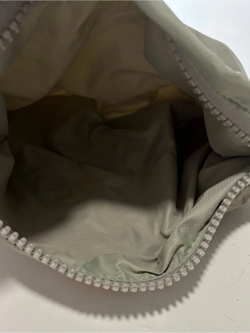MZ Wallace Grayish Nylon Pouch/Cosmetic bag with strap